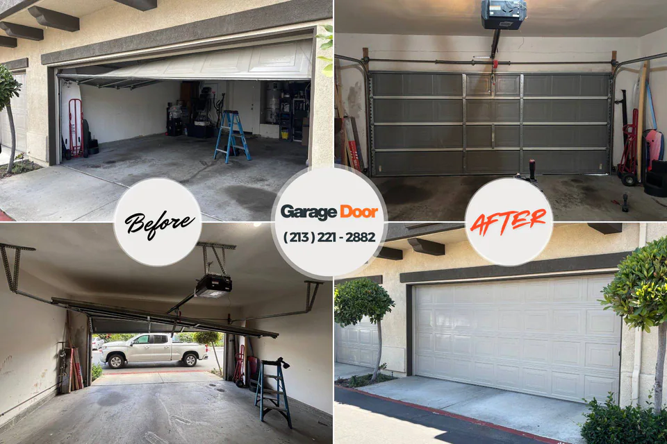 Before and after: garage door repair Truth or Consequences, NM
